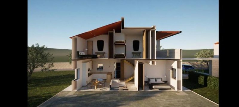 Maleme Kreta, Maleme: Neubau! Villa in mediterraner Anlage mit Olivenhain und Meerblick zu verkaufen Haus kaufen